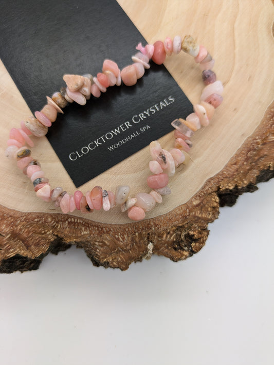 Pink Opal Chip Bracelet