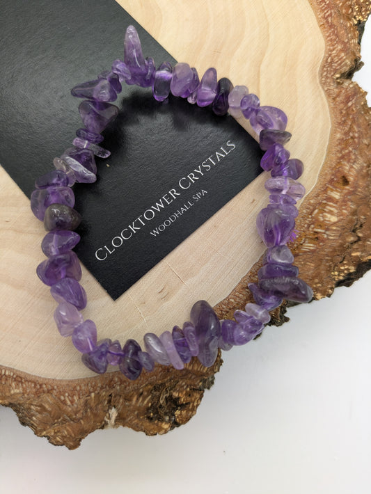 Amethyst Chip Bracelet